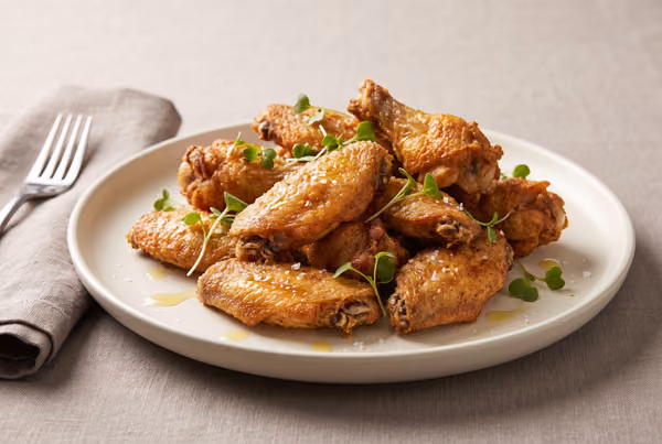 Poulet aile entièrement cuite legerement epicé